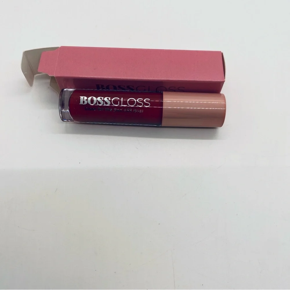 NWT BossGloss Lip Gloss in Chairwoman Red (bold red) 0.5 ml Full Size